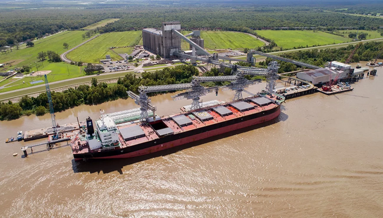 Flagship export terminal sets US grain handling standards Bruks Siwertell